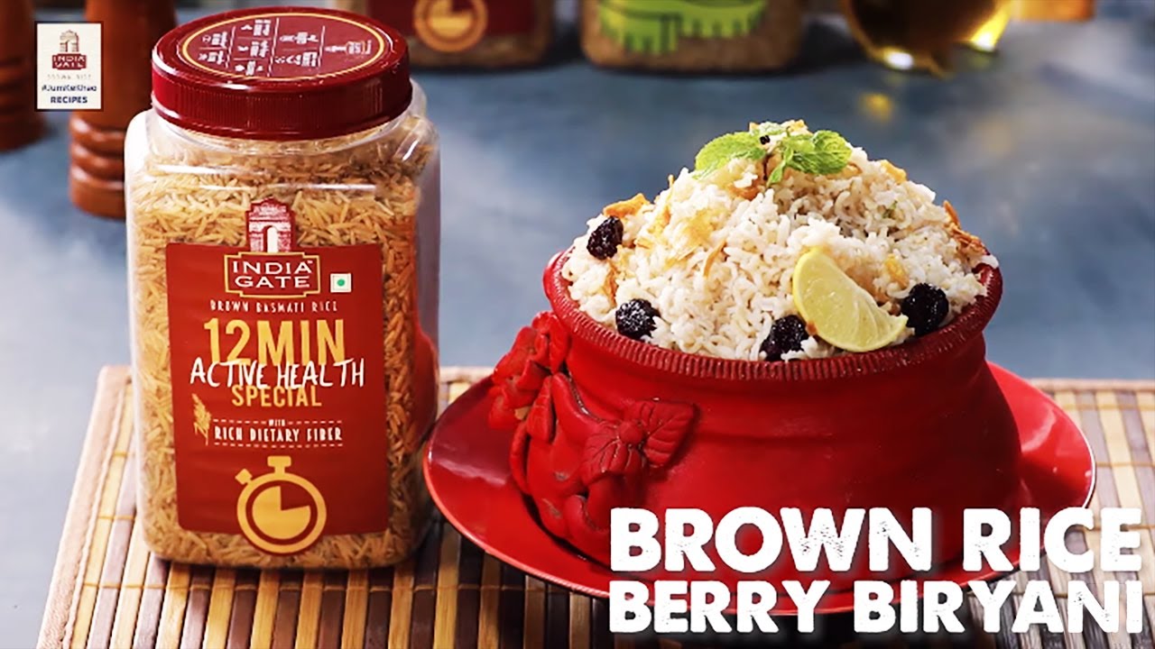 Brown Rice Berry Biryani Recipe Healthy Food India Gate Brown Rice