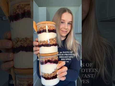 Healthy Breakfast Parfaits – 30g protein, no protein powder😍 #healthyrecipes #highprotein