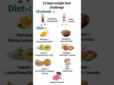15 day weight loss challenge workout and diet #diet #weightloss #foodismedicine #protein #shorts